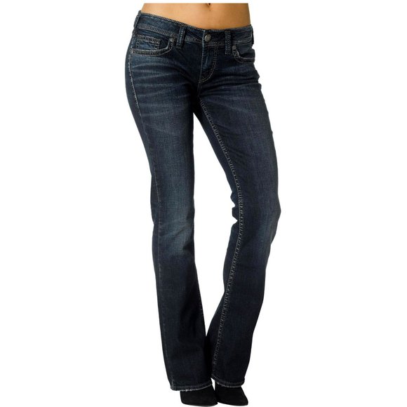 Silver Jeans - AIKO BABY BOOT Women's Blue Denim SAF457 - 28X28 - Picture 1 of 16